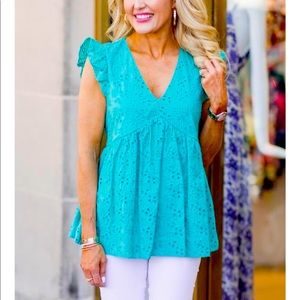 Andree’ top+ Size Large+ Color Jade